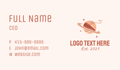 Saturn Yarn Planet Business Card Image Preview