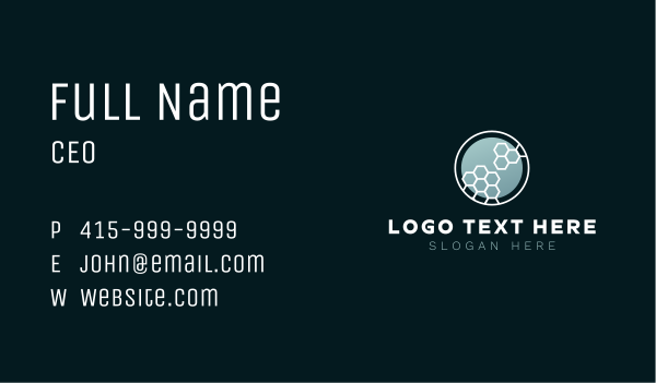 Modern Hexagon Circle Business Card Design Image Preview
