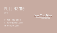 Stylish Script Business Wordmark Business Card Image Preview