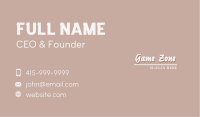 Stylish Script Business Wordmark Business Card Image Preview