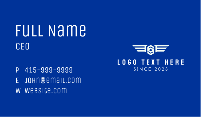 Delivery Package Wings Business Card