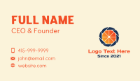 Camera Shutter Orange  Business Card Image Preview