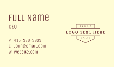 Retro Hipster Firm Business Card Image Preview