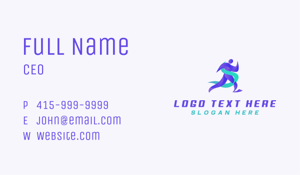 Paralympic Running Marathon Business Card Design Image Preview