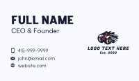 Retro Flame Car Business Card Design