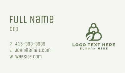 Green Yoga Relaxation Business Card Image Preview