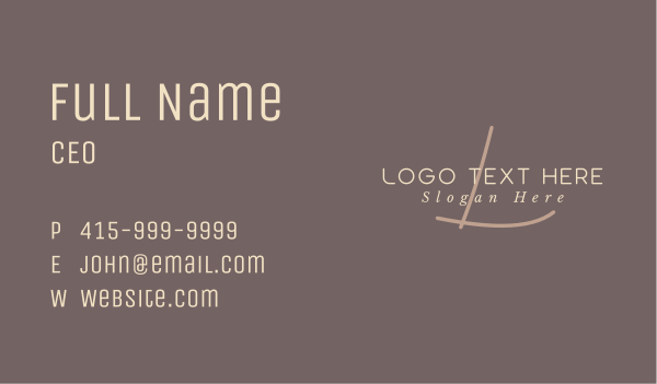 Luxury Business Lettermark Business Card Design Image Preview