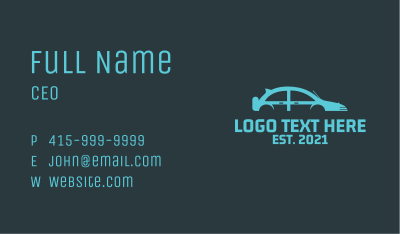 Ridesharing Car  Business Card Image Preview