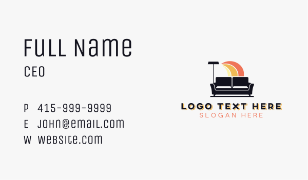 Sofa Lamp Furniture Business Card Design Image Preview