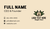 Leaf Nest Greenhouse Cabin Business Card Design