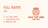 Aztec Head Statue Business Card Image Preview