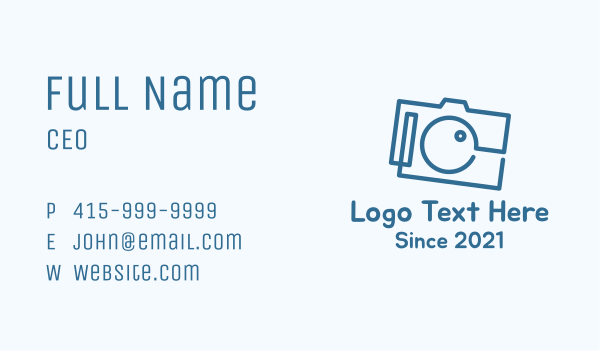 Magnifying Glass Camera Business Card Design Image Preview