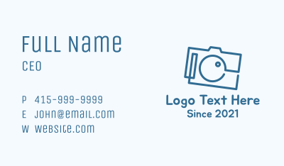 Magnifying Glass Camera Business Card Image Preview