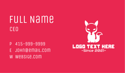 Gaming Fox Mask Business Card Image Preview