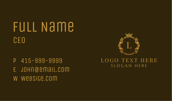 Royalty Luxury Lettermark Business Card Design Image Preview
