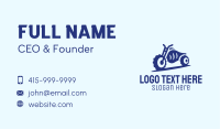 Blue Dirt Motorbike Business Card Design