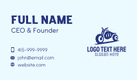 Blue Dirt Motorbike Business Card Image Preview