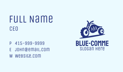 Blue Dirt Motorbike Business Card Image Preview