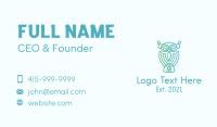 Gradient Owl Outline  Business Card Image Preview