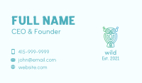 Gradient Owl Outline  Business Card Image Preview