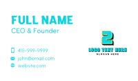 Creative Playful Number 2 Business Card Preview