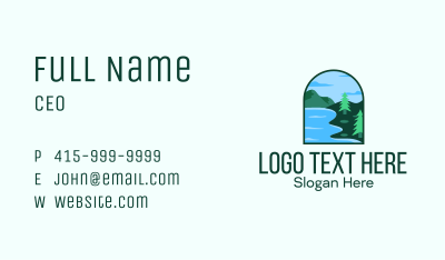 Pine Forest Lake Badge Business Card Image Preview
