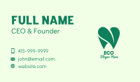 Green Eco Dentistry Heart Business Card Image Preview