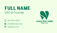 Green Eco Dentistry Heart Business Card Image Preview