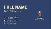 Handyman Wrench Mascot Business Card Image Preview