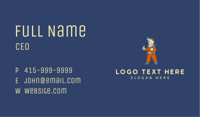 Handyman Wrench Mascot Business Card Image Preview