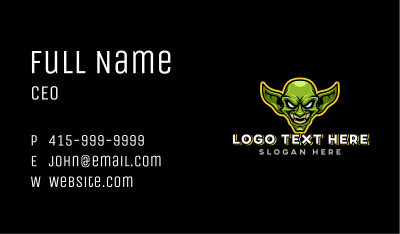 Goblin Orc Gaming Business Card Image Preview
