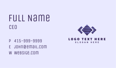 Geometric Rhombus Wave Business Card Image Preview