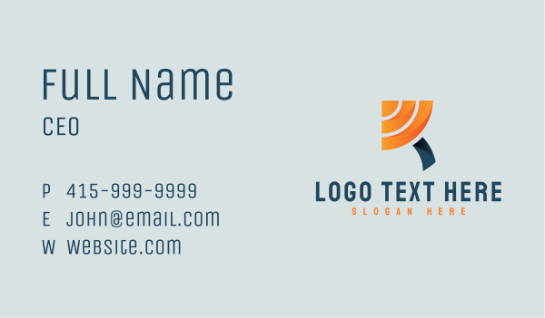 Letter R Signal Tech Business Card Design Image Preview