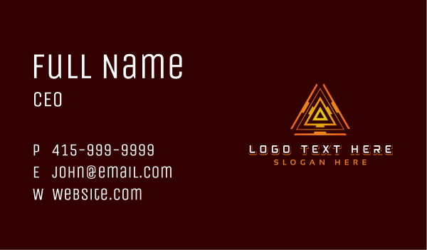 Triangular Technology Developer Business Card Design Image Preview