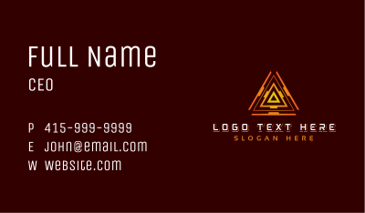 Triangular Technology Developer Business Card Image Preview