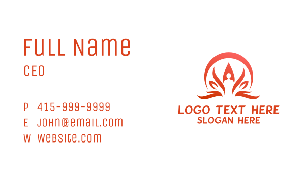 Lotus Floral Acupuncture  Business Card Design Image Preview