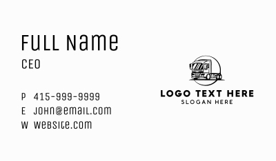 Transport Trading Truck Business Card Image Preview