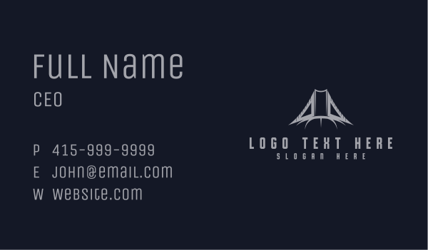 Triangle Ruler Bridge Business Card Design Image Preview