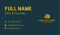 Wild Gold Lion Business Card Design