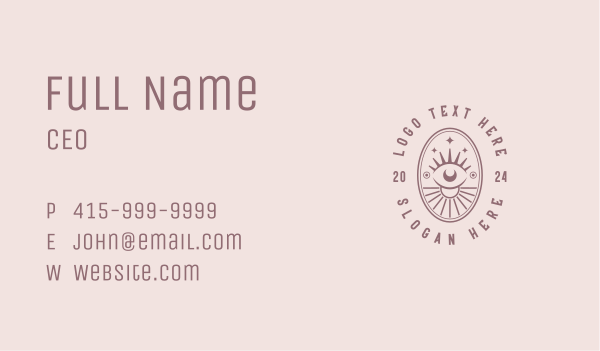 Mystical Bohemian Eye Business Card Design Image Preview