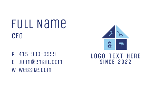 Home Improvement Contractor Business Card Design Image Preview