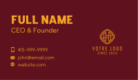 Gold Monoline Letter H Business Card Image Preview