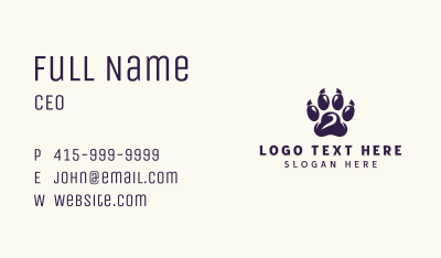 Pet Grooming Veterinary Business Card Image Preview