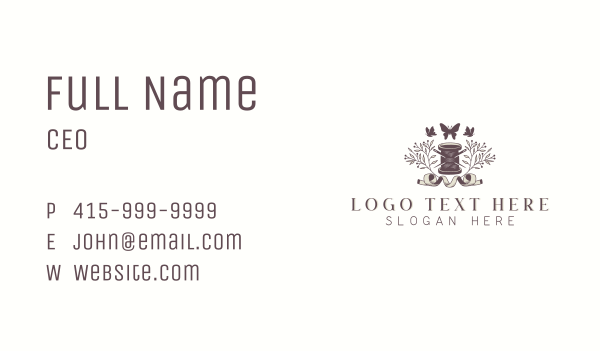 Sewing Spool Thread Business Card Design Image Preview
