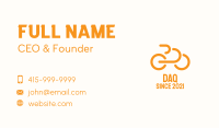 Orange Outline Bike  Business Card Image Preview