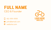Orange Outline Bike  Business Card Image Preview