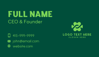 Green Abstract Cloverleaf Business Card Design