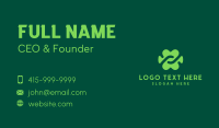 Green Abstract Cloverleaf Business Card Image Preview