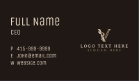 Luxury Elegant Beauty Letter V Business Card Image Preview