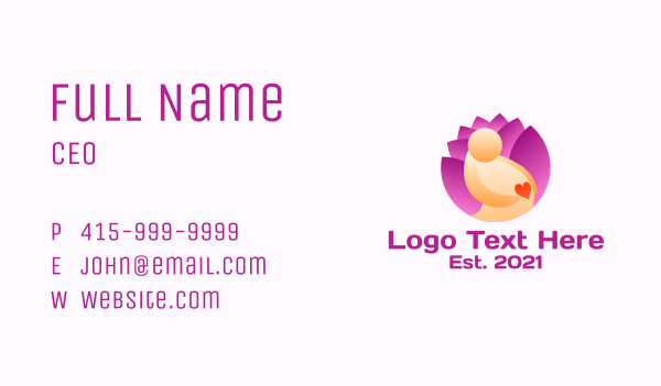 Pregnancy Charity Business Card Design Image Preview